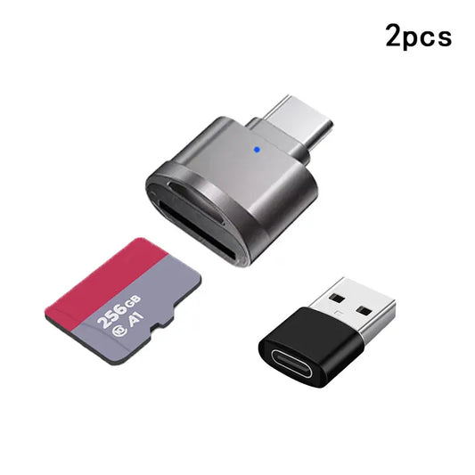 Czytnik kart pamięci USB-C microSD / TF – szybki transfer danych | Telefon, tablet, laptop
